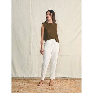 Faherty Arlie Pant Jogger size XS White Linen Blend